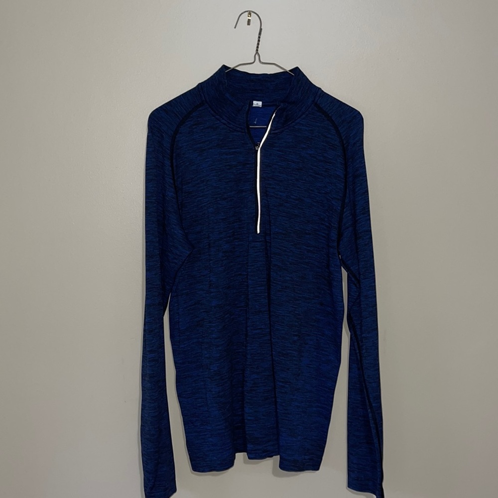 Blue, Lululemon workout quarter zip, medium